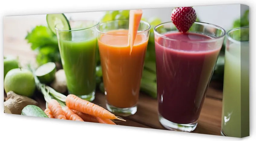 Obraz drukowany na płótnie Energetyczne Koktajle Warzywne
