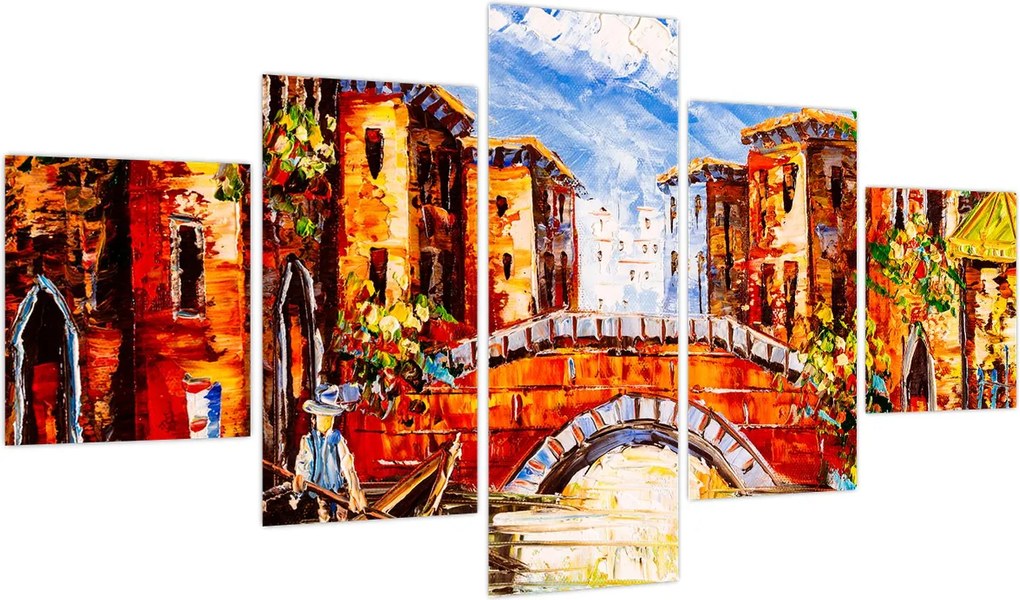 Obraz - Obraz olejny przedstawiający miasto III. (125x70 cm)