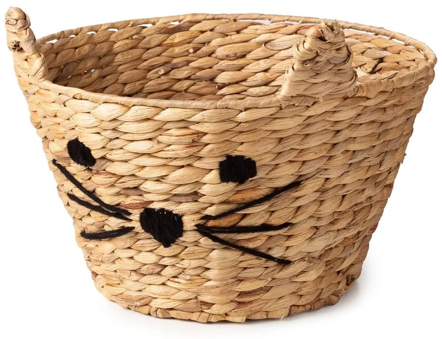 Dziecięcy kosz na zabawki z hiacyntu wodnego w naturalnym kolorze ø 35x26 cm Cat – Compactor
