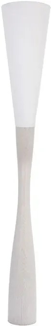 Biała minimalistyczna lampa stojąca z drewna - S231 P4-D51