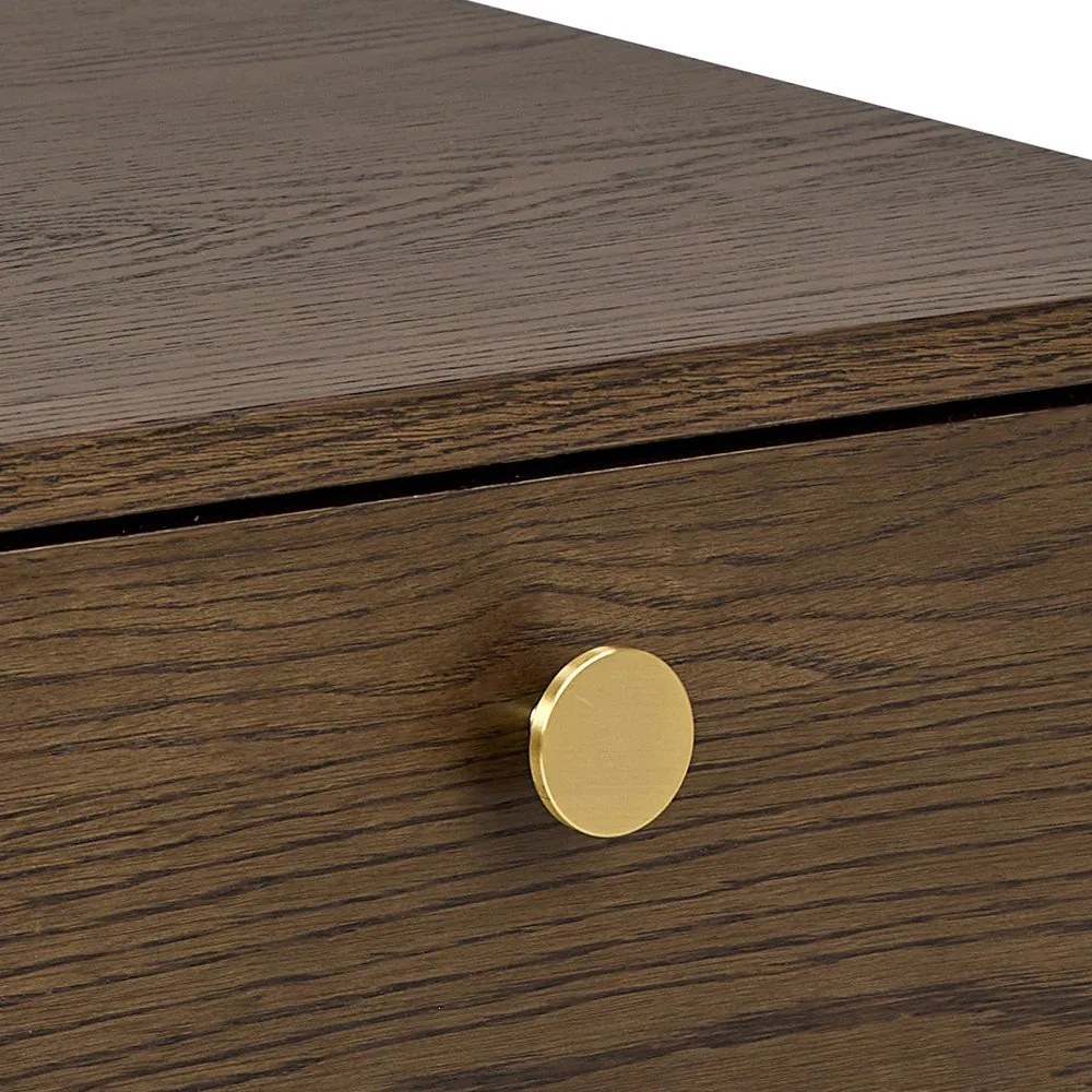 Szafka nocna w dekorze dębu w ciemnym naturalnym kolorze Monfort – Actona