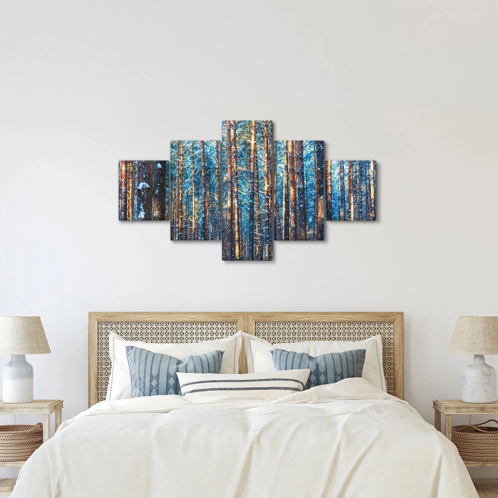 Obraz - Zimowy las (125x70 cm)