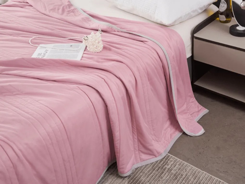 Chłodząca letnia kołdra CELIA, różowa Rozmiar: 160 x 200 cm