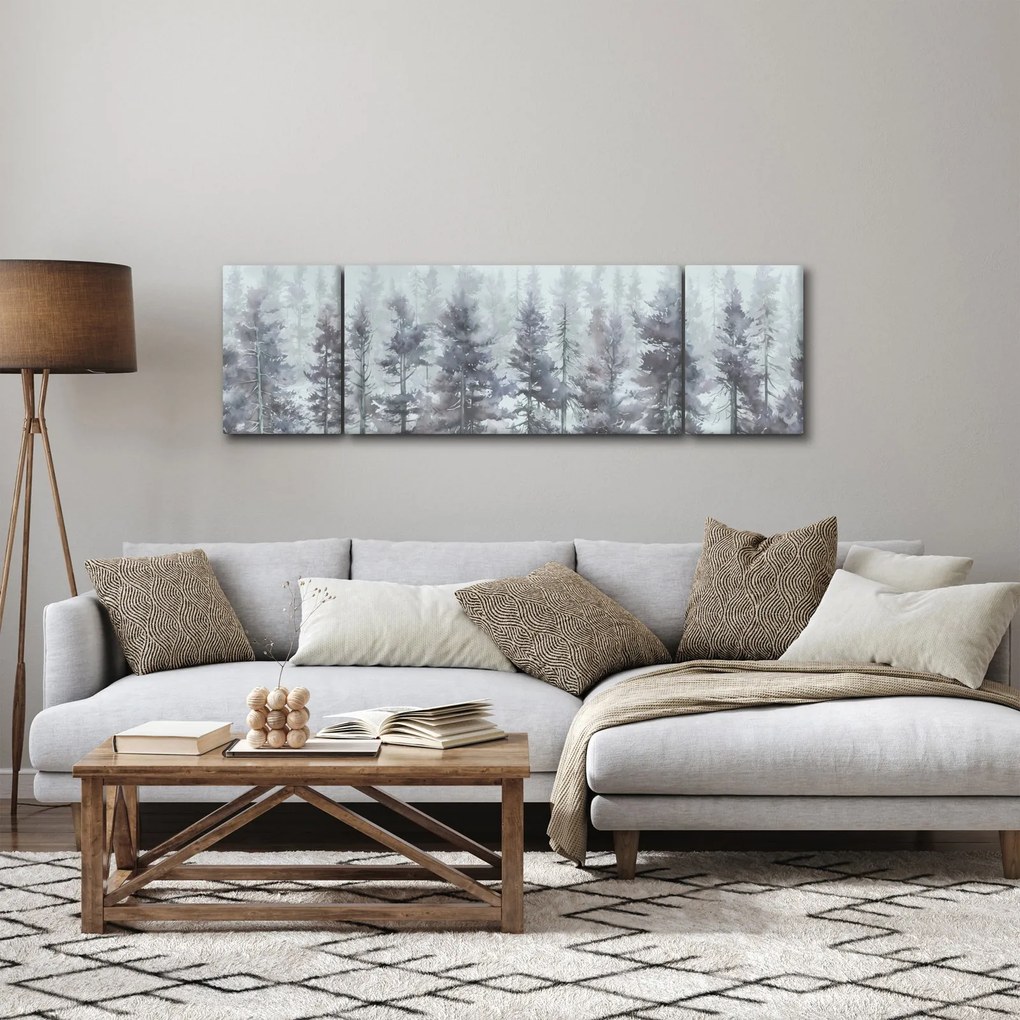 Obraz - Pine forest II, aquarel (170x50 cm)