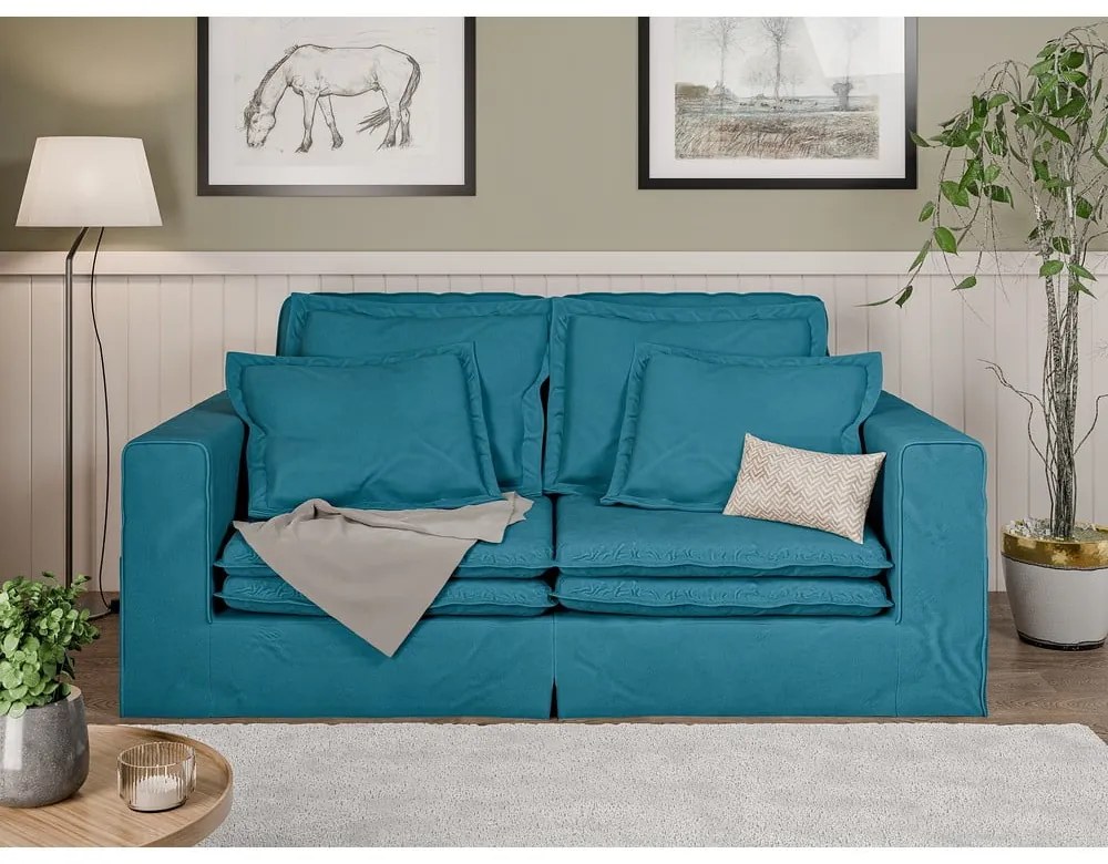 Jasnoniebieska sofa 196 cm Nora – Ropez