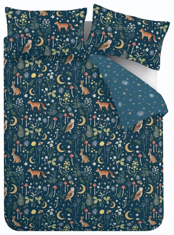 Ciemnoniebieska pościel dwuosobowa 230x220 cm Enchanted Twilight – Catherine Lansfield