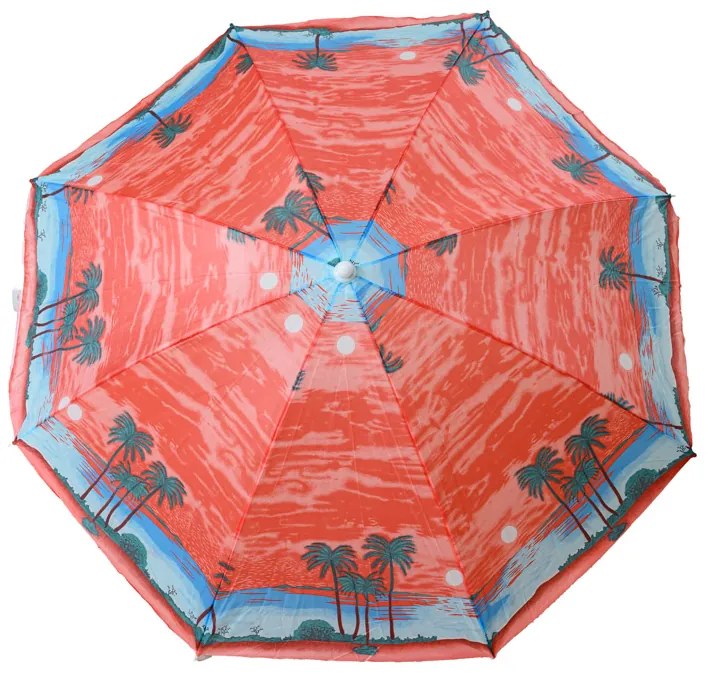 Parasol PALM BEACH 180 cm, czerwony