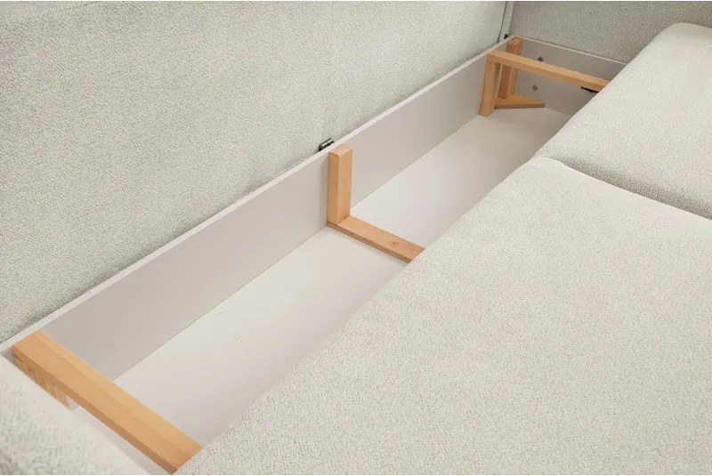 Sofa LOOP z funkcja spania i pojemnikiem BRUDNA BIEL RAVEN 22