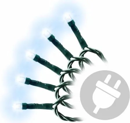 Świąteczny LED łańcuch - 18 m, 200 LED, zimna biel