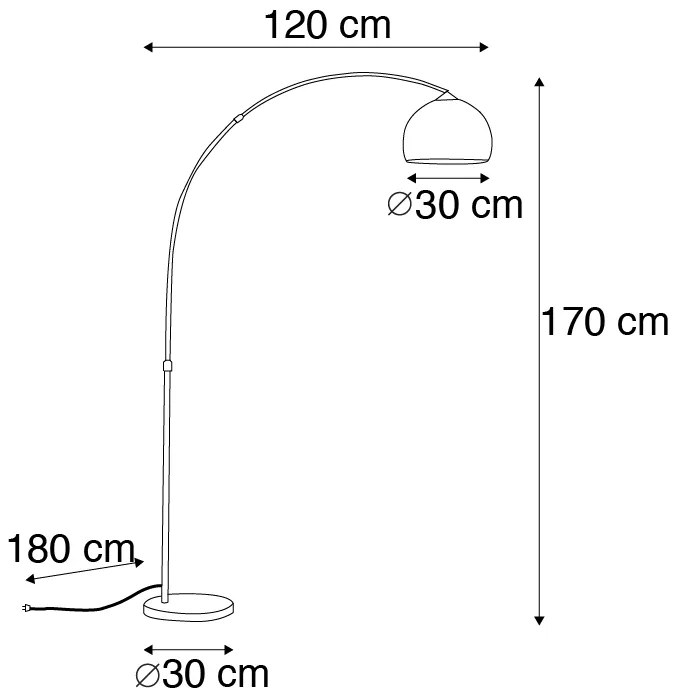 Luk Inteligentna lampa łukowa miedziana w komplecie z A60 Wifi - Arc Basic Nowoczesny Oswietlenie wewnetrzne