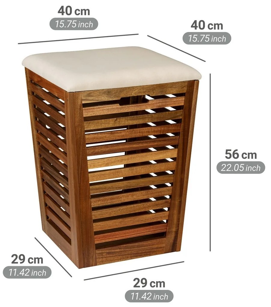 Wenko Kosz na brudną bieliznę z akacji zsiedziskiem Fondi 55 l