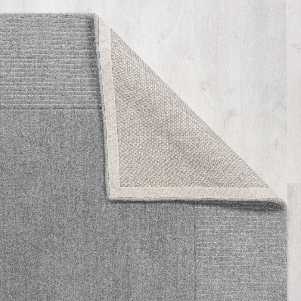 Szarobeżowy wełniany dywan tkany ręcznie 200x290 cm Border – Flair Rugs