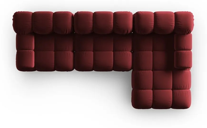 Czerwona aksamitna sofa 285 cm Bellis – Micadoni Home