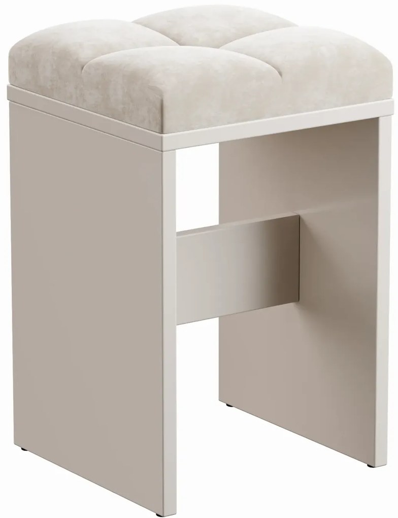 Kaszmirowy taboret welurowym siedziskiem R2-R13