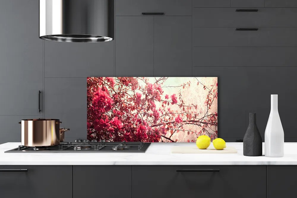 Panel Szklany Kwitnące Gałązki Drzewa