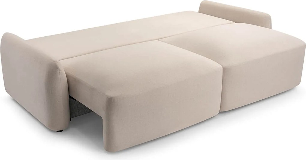 Sofa z Funkcją Spania SORENO Beżowa Nowoczesna