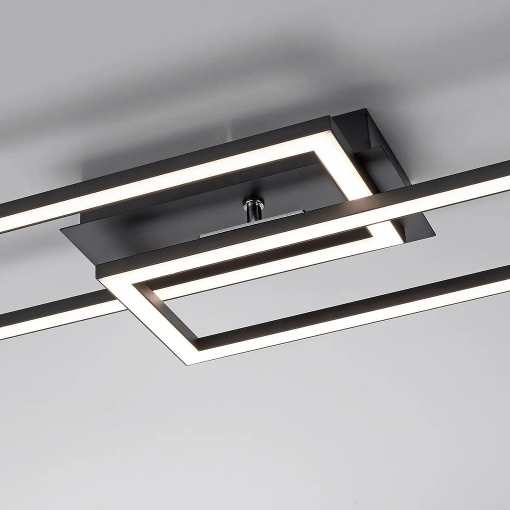 Plafon / Lampy sufitowe czarny 101 cm z wbudowanym LED 3-stopniowy ściemniacz - Georgi Nowoczesny Oswietlenie wewnetrzne