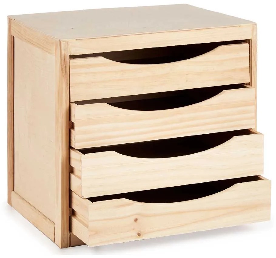 Organizer drewniany MINI, 3 szuflady, 38,5 x 30 x 37,4 cm