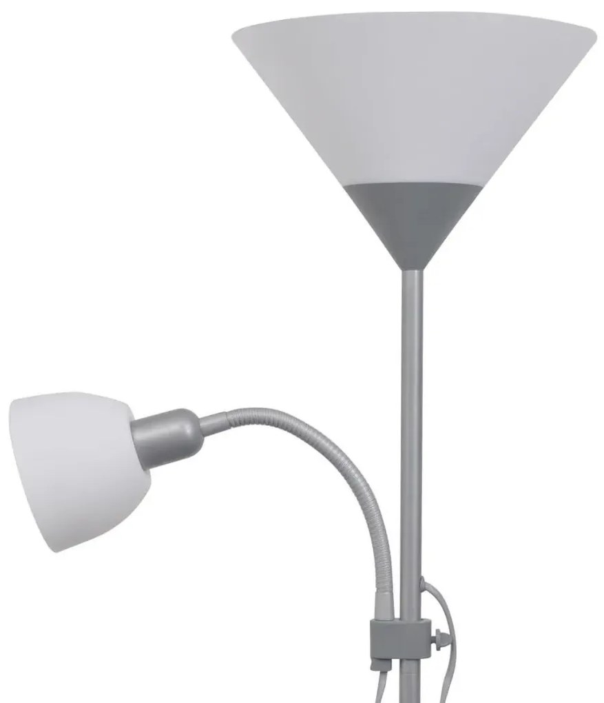 Szara lampa podłogowa dwupunktowa - 5X EX06 K7-G57