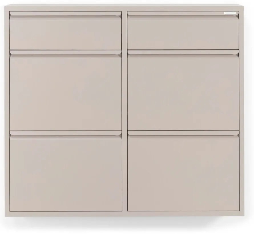 Szarobrązowa metalowa uchylna szafka na buty 98x86x15 cm Billy – Spinder Design