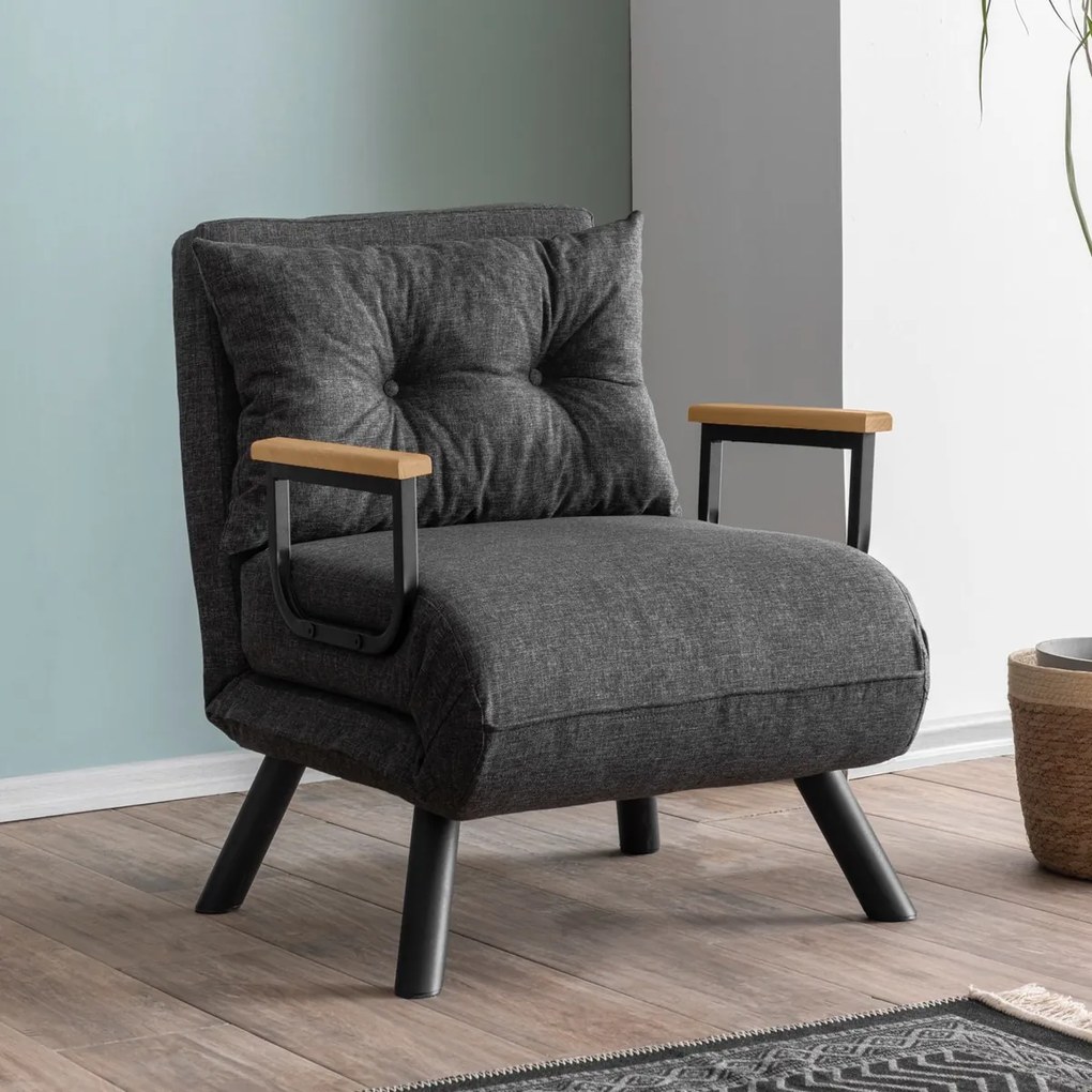 Fotel Sando Single Dark Grey