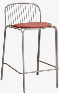 Pack 2 Wysokich Stołków Ogrodowych Z Stali Anerina Moka Brown & ↑65 Cm & Terracota - Sklum