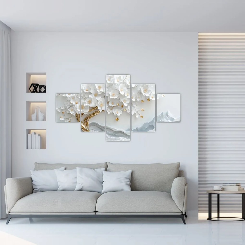 Obraz – Eleganckie drzewo życia 3D (125x70 cm)