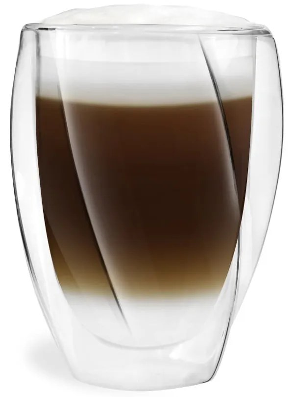 Zestaw 2 szklanek z podwójną ścianką Vialli Design Latte, 300 ml