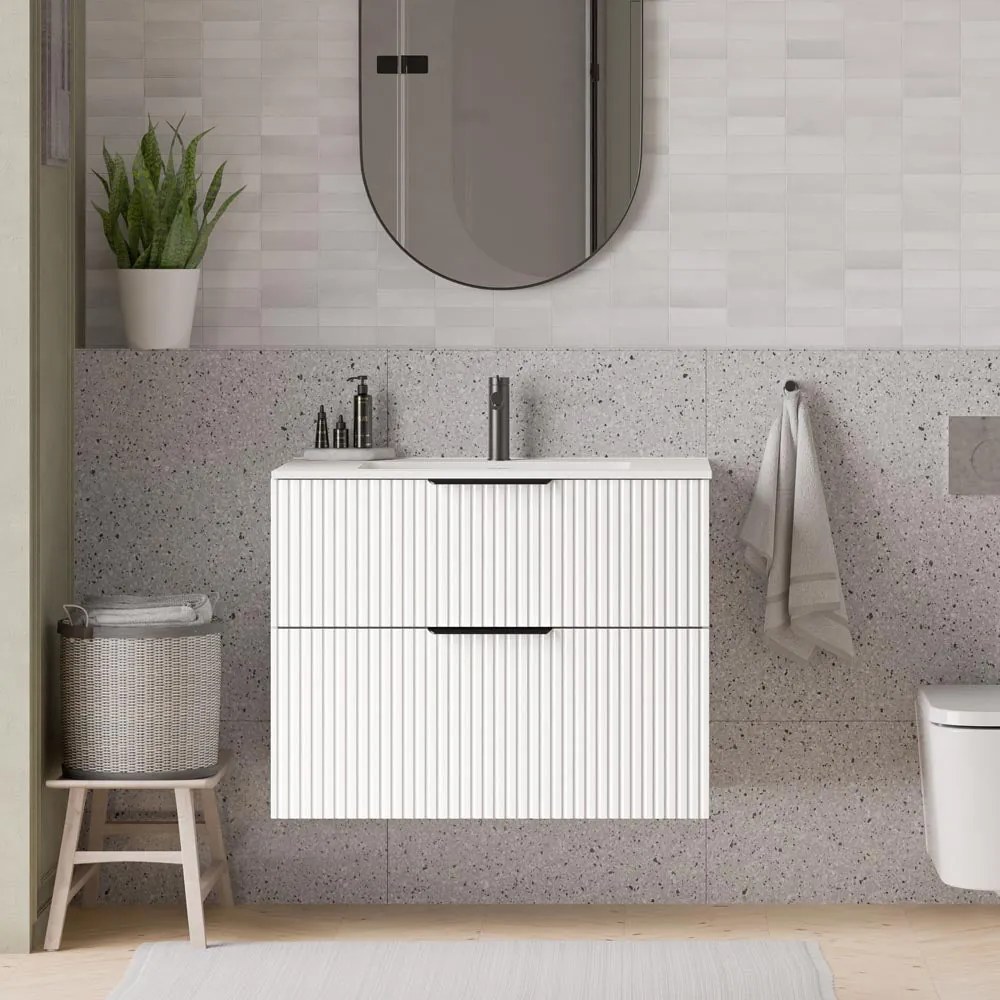 Duravit Waschbecken mit Waschtischunterschrank TIM 80 cm
