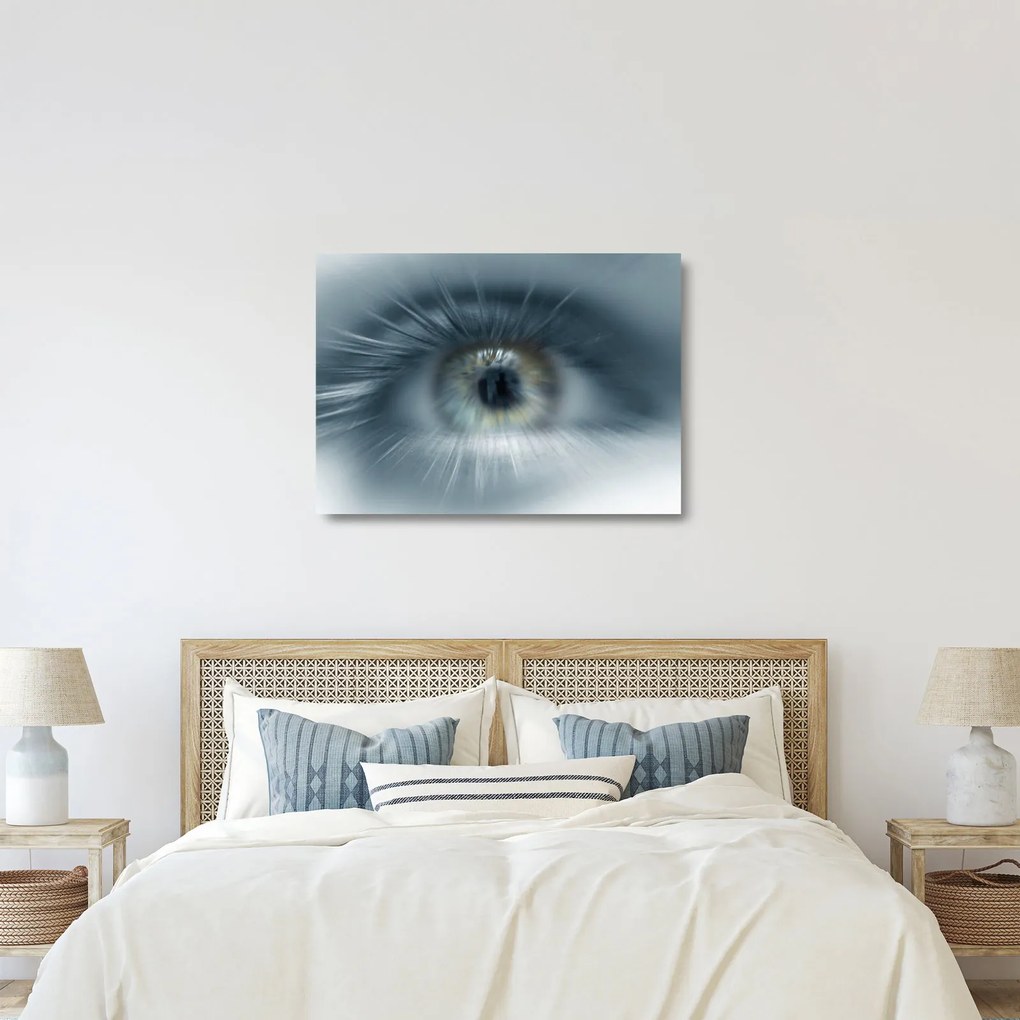 Obraz na szkle - Widok oka (70x50 cm)