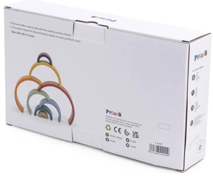 Viga polarb drewniana tęcza układanka klocki kreatywne montessori