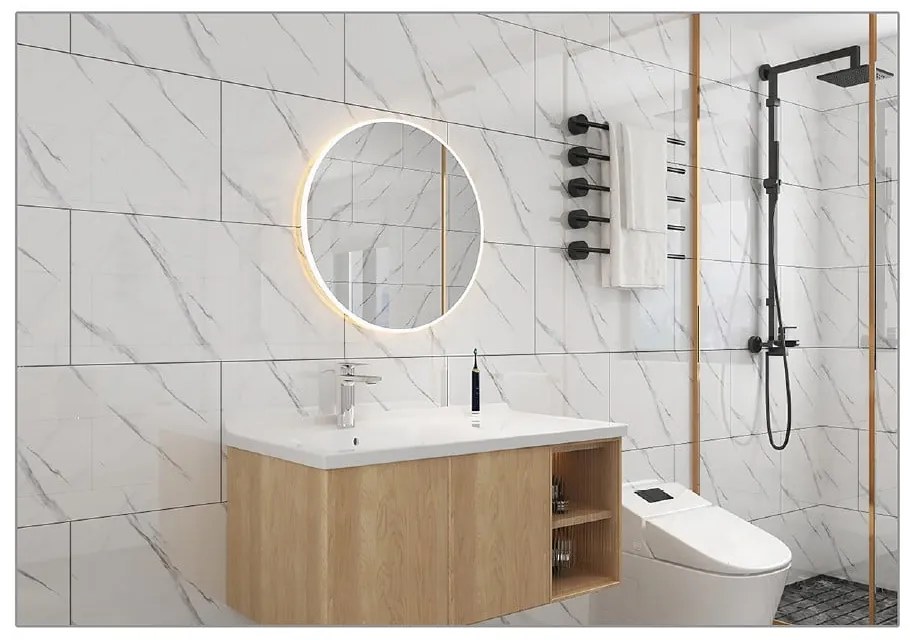 Płytki samoprzylepne na ścianę zestaw 6 szt. 60x30 cm Statuario Venato – SP TREND