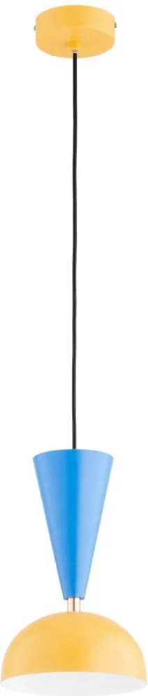 Lampa wisząca na linkę ENTORI 1xE27/15W/230V żółta/niebieska