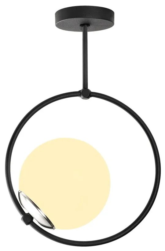 Czarna lampa wisząca ze szklanym kloszem Chandelier – Opviq lights