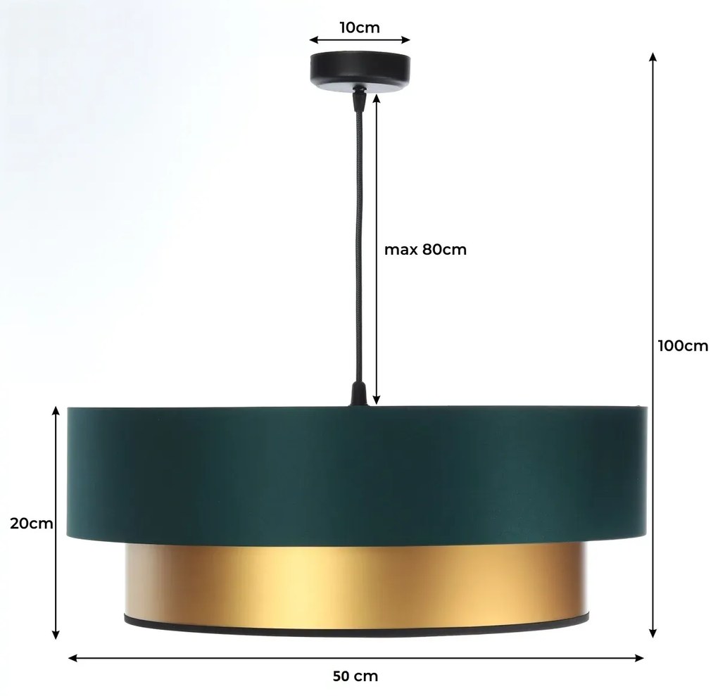 Lampa wisząca DOUBLE GRAY 50 szara/srebrna BPS KONCEPT