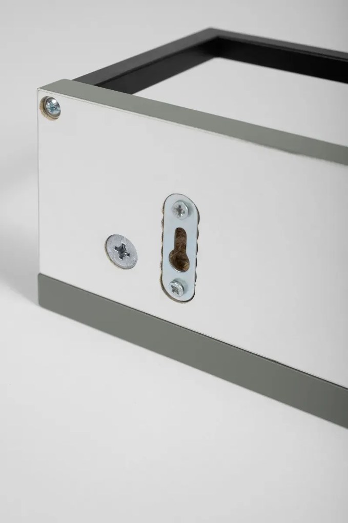 Półka łazienkowa z relingiem LOV 40 cm szaro-zielony półmat KROFAM