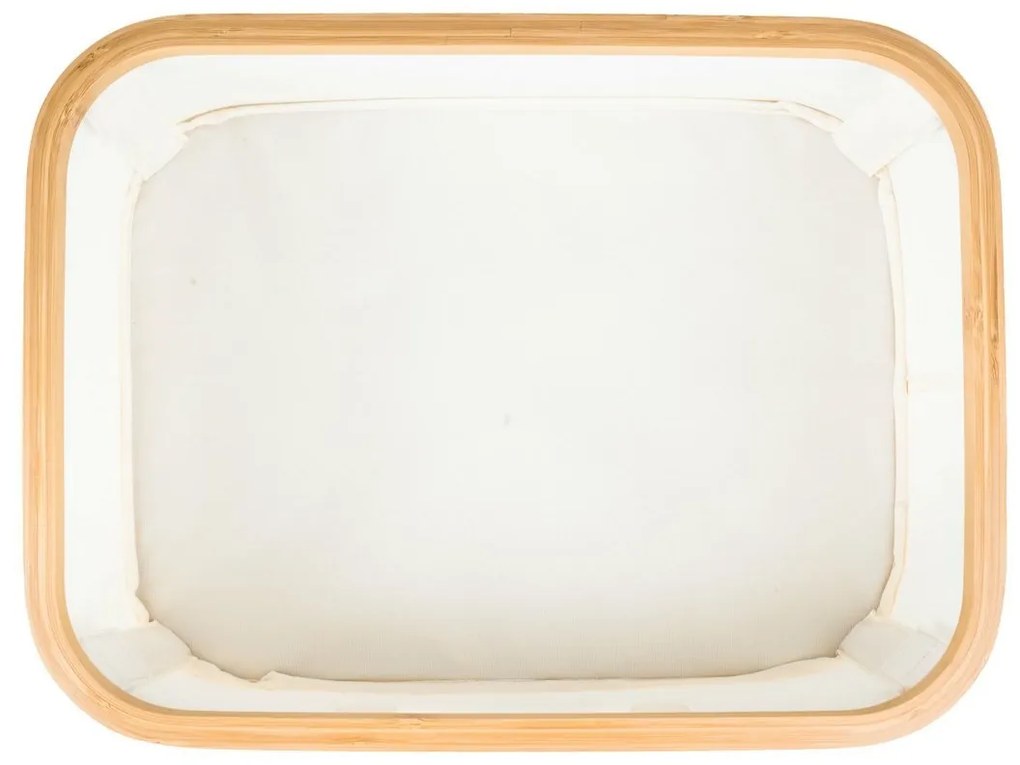 Pojemnik do przechowywania G21 40 x 30 x 15 cm, bambusowy z pokrywką, beżowy