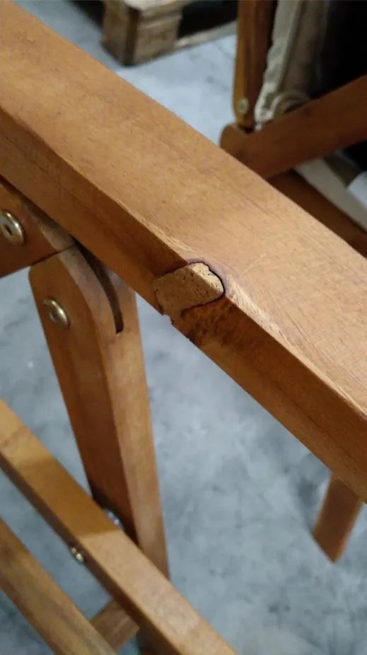 ATLAN - drewniane krzesło ogrodowe z regulacją - 2 GATUNEK