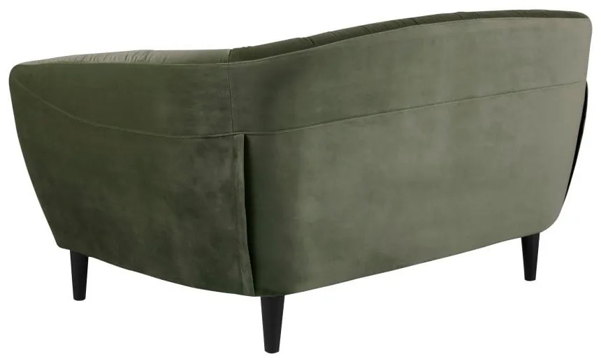 Zielona aksamitna sofa Actona Ria, 150 cm