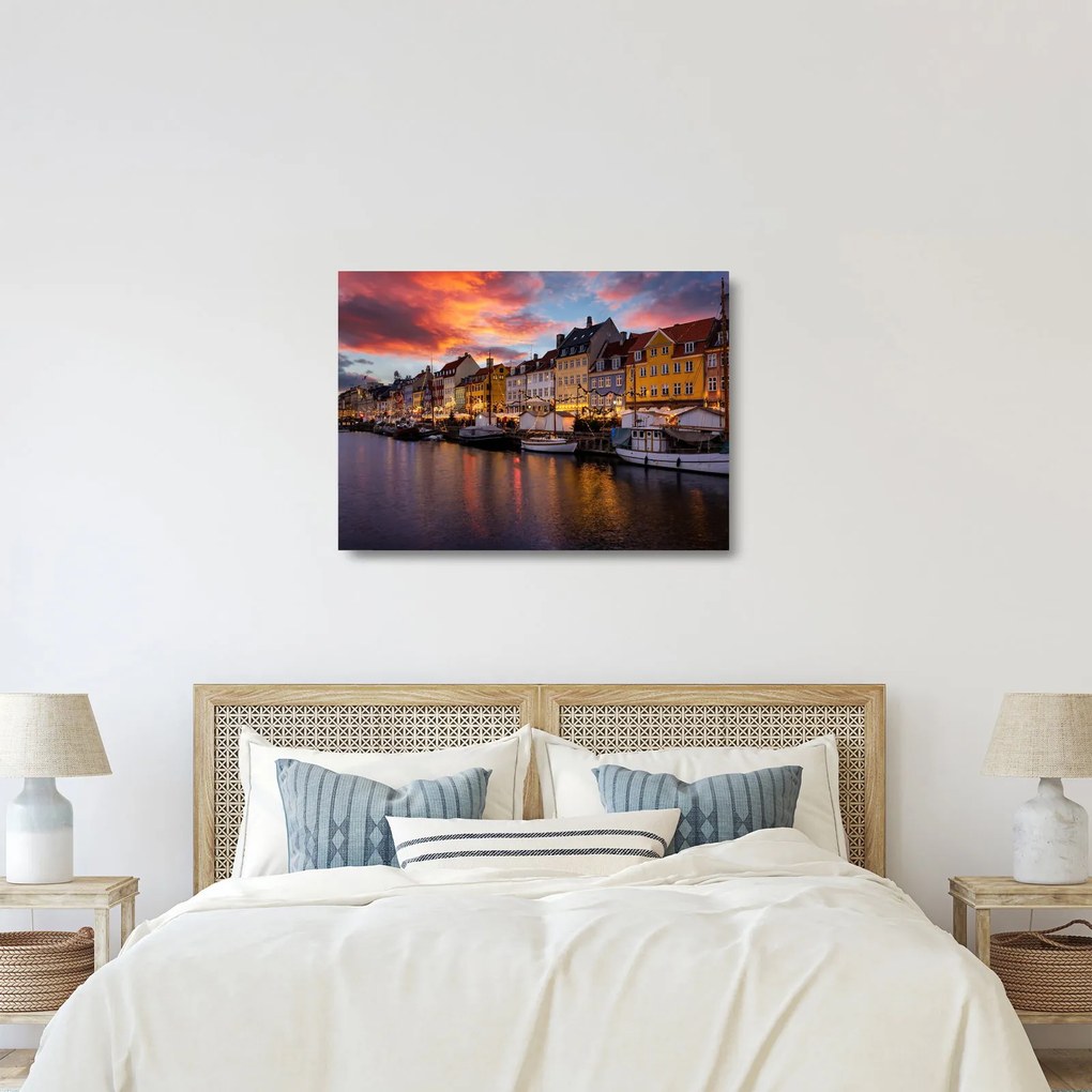 Obraz na szkle - Nyhavn, Kopenhaga (70x50 cm)