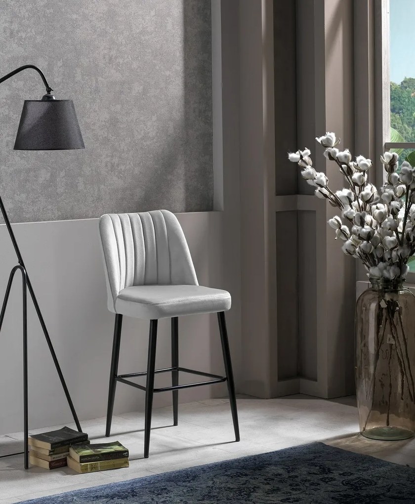 Zestaw krzeseł barowych Vento Cream and Black, 2 szt., 2 szt.