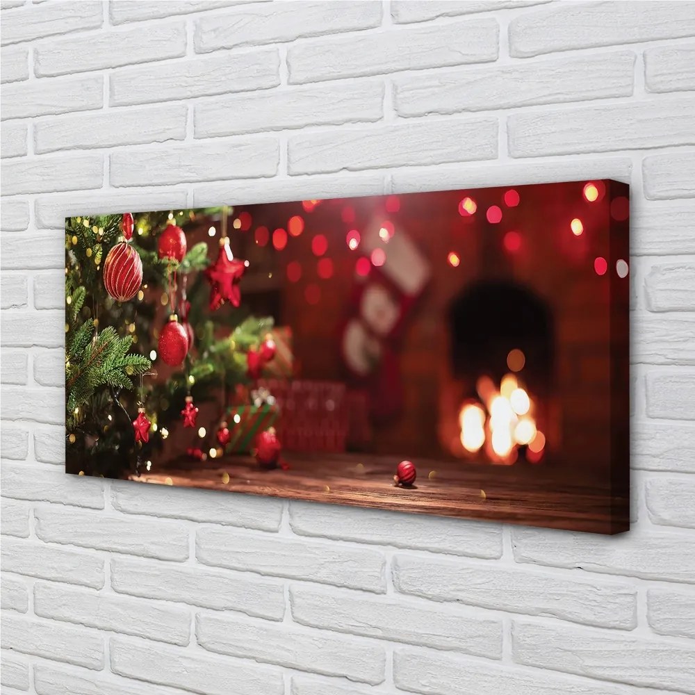 Zdjęcie na płótnie Bombki, Choinka i Prezenty