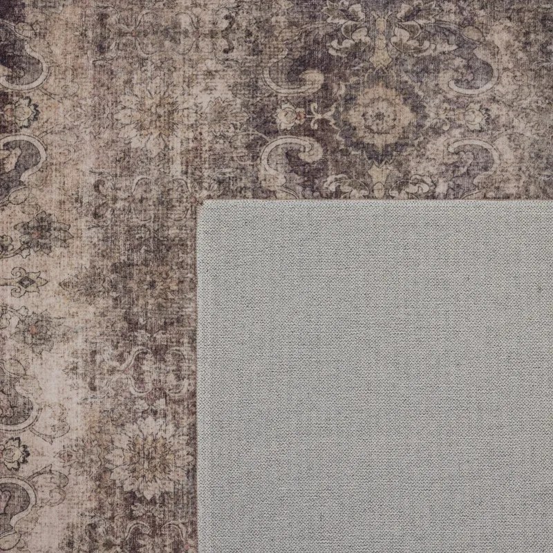 Dywan vintage INKA Oriental z Efektem Postarzenia Brązowy 140 cm x 200 cm