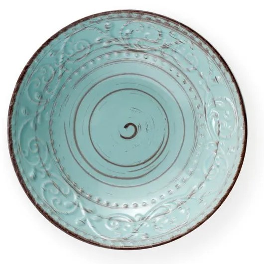 Turkusowy talerz głęboki z kamionki Brandani Serendipity, ⌀ 20 cm