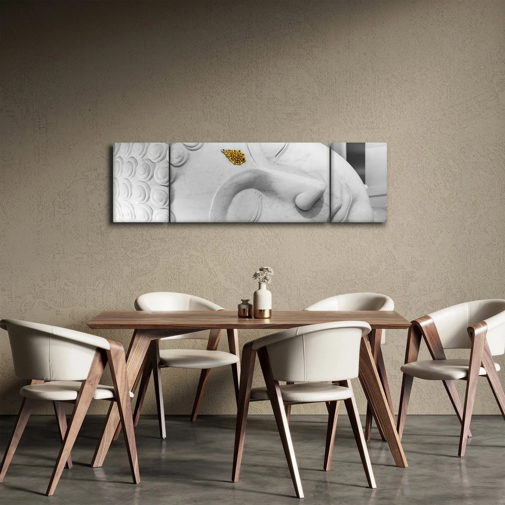 Obraz - Biały Budda (170x50 cm)