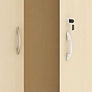 Szafa biurowa MIRELLI, 800 x 400 x 1800 mm, brzoza