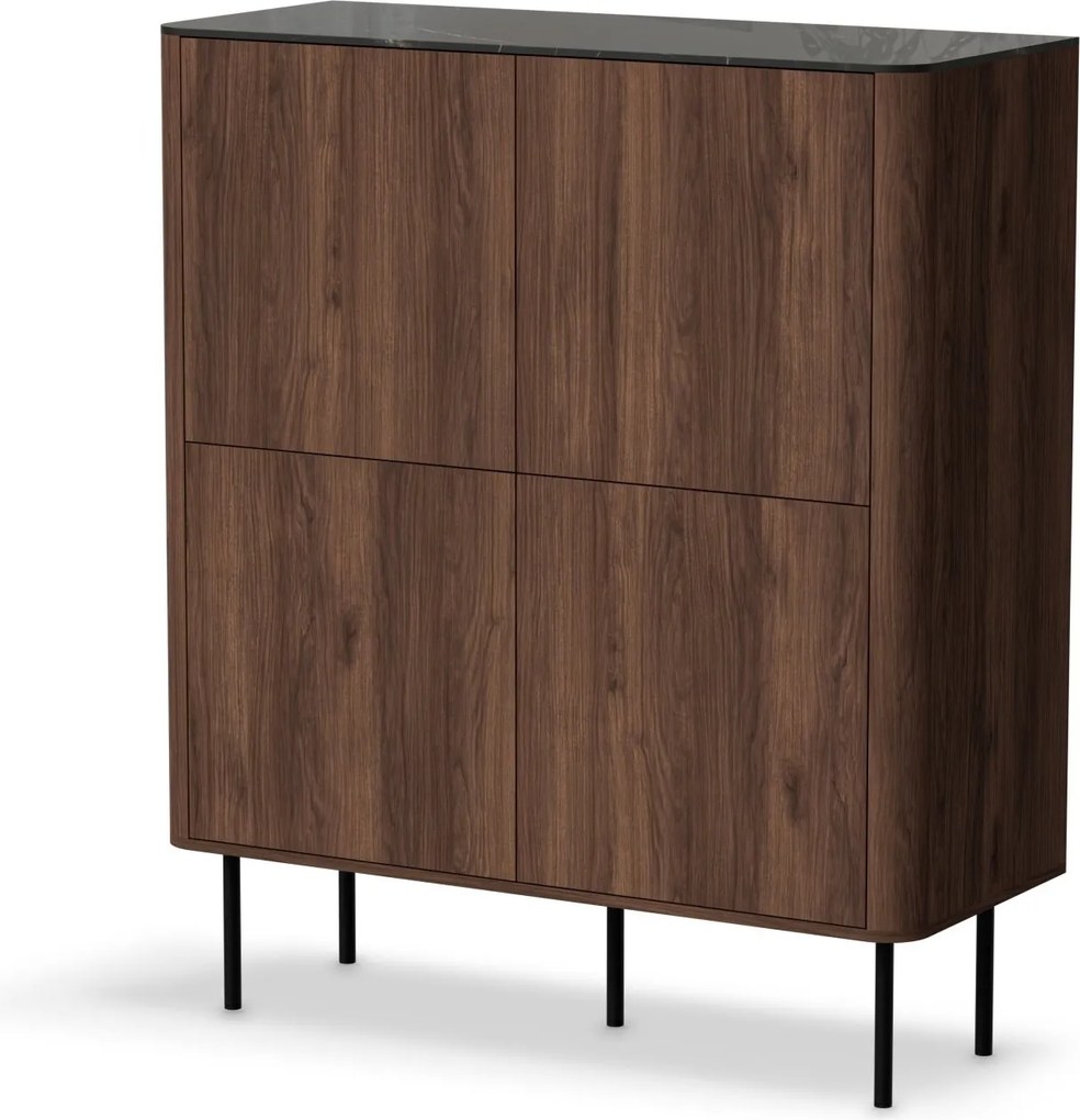 Wysoka komoda Solano KM-2 Halmar, orzech