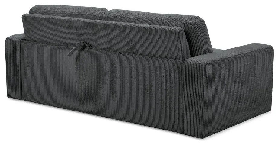Ciemnoszara sztruksowa rozkładana sofa 195 cm Nona – Makamii