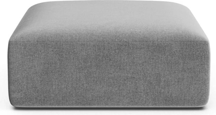 Jasnoszary aksamitny podnóżek Campi – Cosmopolitan Design