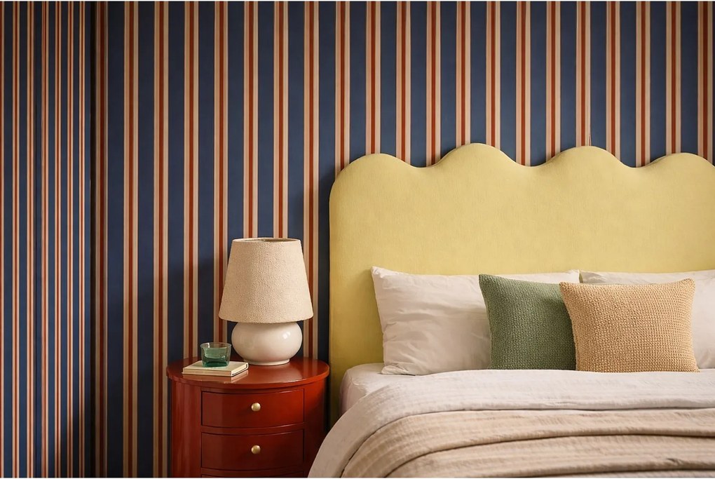 Tapicerowany zagłówek o falistym kształcie 160x73,5 cm